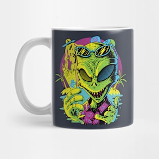 alien chilling Mug